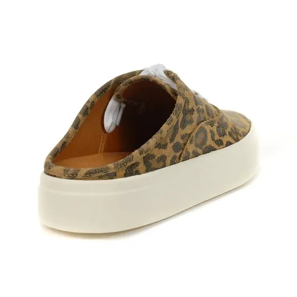 Lucky Brand Talani Beige/Leopard Print Mule Platform Sneakers - Picture 3 of 4
